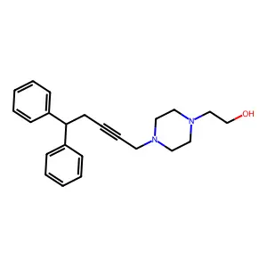 2-[4-(5,5-Diphenylpent-2-ynyl)piperazin-1-yl]ethanol structure