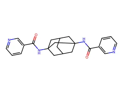 N,N'-(Adamantane-1,3-diyl)dinicotinamide structure