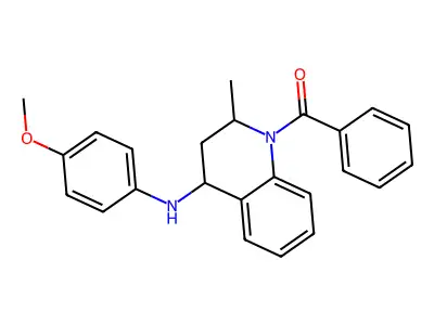 [4-(4-methoxyanilino)-2-methyl-3,4-dihydro-2H-quinolin-1-yl]-phenylmethanone structure