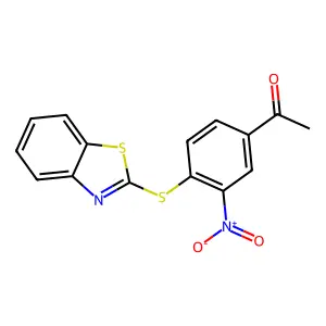 1-[4-(1,3-Benzothiazol-2-ylsulfanyl)-3-nitrophenyl]ethanone structure