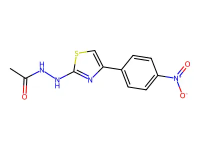 N'-[4-(4-nitrophenyl)-1,3-thiazol-2-yl]acetohydrazide structure