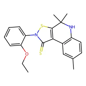 2-(2-ethoxyphenyl)-4,4,8-trimethyl-5H-[1,2]thiazolo[5,4-c]quinoline-1-thione structure