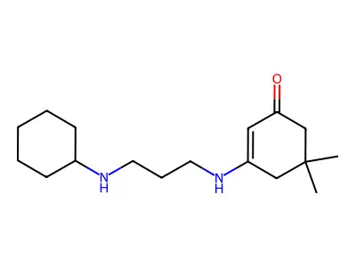 3-{[3-(Cyclohexylamino)propyl]amino}-5,5-dimethylcyclohex-2-en-1-one structure