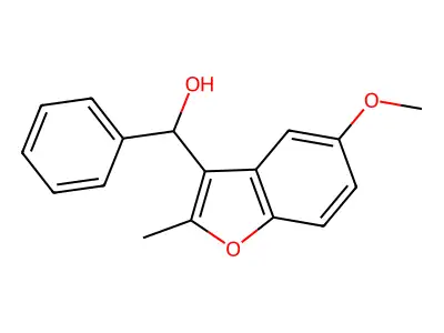 (5-Methoxy-2-methyl-1-benzofuran-3-yl)-phenylmethanol structure