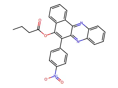 [6-(4-Nitrophenyl)benzo[a]phenazin-5-yl] butanoate structure