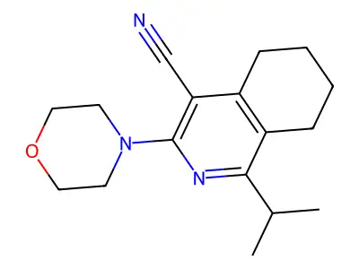 1-Isopropyl-3-(4-morpholinyl)-5,6,7,8-tetrahydro-4-isoquinolinecarbonitrile structure