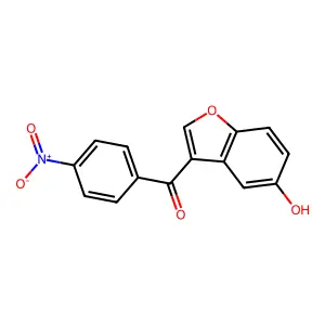 (5-Hydroxy-1-benzofuran-3-yl)-(4-nitrophenyl)methanone structure
