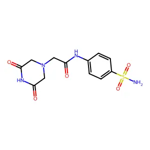 2-(3,5-dioxopiperazin-1-yl)-N-(4-sulfamoylphenyl)acetamide structure