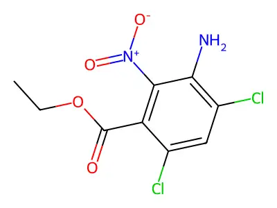 Ethyl 3-amino-4,6-dichloro-2-nitrobenzoate structure
