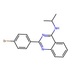 2-(4-bromophenyl)-N-propan-2-ylquinazolin-4-amine structure