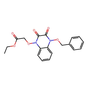 Ethyl 2-(2,3-dioxo-4-phenylmethoxyquinoxalin-1-yl)oxyacetate structure