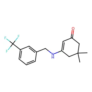 2-Cyclohexenone, 3-(3-trifluoromethylbenzylamino)-5,5-dimethyl- structure