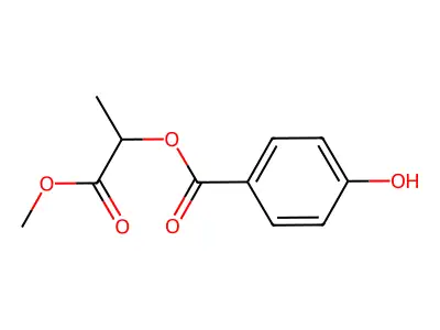 1-Methoxy-1-oxopropan-2-yl 4-hydroxybenzoate structure
