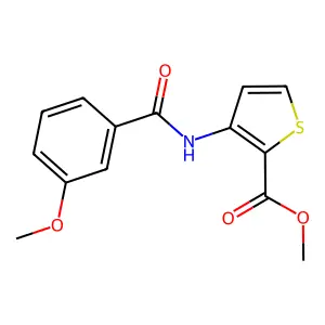 Methyl 3-[(3-methoxybenzoyl)amino]thiophene-2-carboxylate structure