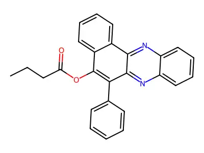 6-Phenylbenzo[a]phenazin-5-yl butanoate structure