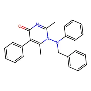 1-(N-benzylanilino)-2,6-dimethyl-5-phenylpyrimidin-4-one structure