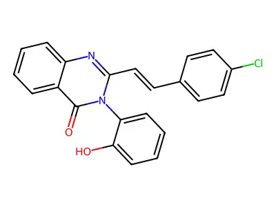 2-[(E)-2-(4-chlorophenyl)ethenyl]-3-(2-hydroxyphenyl)quinazolin-4-one structure