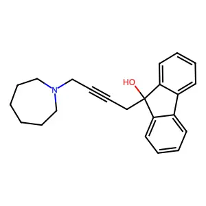 9-[4-(Azepan-1-yl)but-2-ynyl]fluoren-9-ol structure