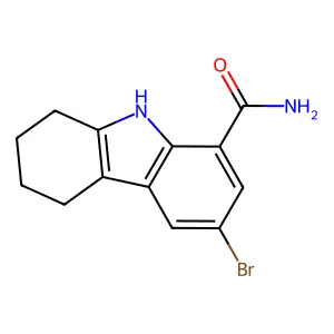 3-bromo-6,7,8,9-tetrahydro-5H-carbazole-1-carboxamide structure