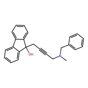 9-{4-[benzyl(methyl)amino]-2-butynyl}-9H-fluoren-9-ol structure