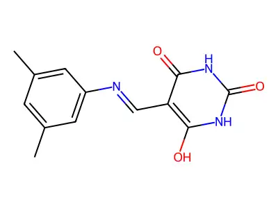 5-{[(3,5-Dimethylphenyl)amino]methylene}-1,3-dihydropyrimidine-2,4,6-trione structure