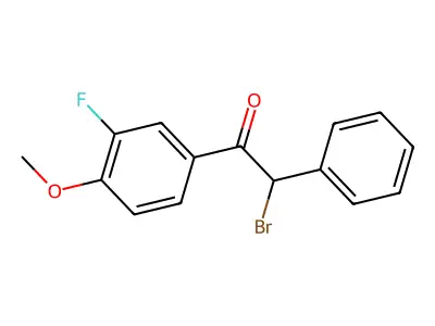 2-Bromo-1-(3-fluoro-4-methoxyphenyl)-2-phenylethanone structure