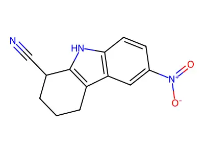 6-Nitro-2,3,4,9-tetrahydro-1H-carbazole-1-carbonitrile structure