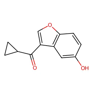 Cyclopropyl-(5-hydroxy-1-benzofuran-3-yl)methanone structure