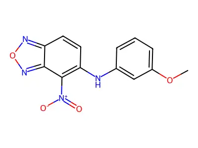 N-(3-methoxyphenyl)-4-nitro-2,1,3-benzoxadiazol-5-amine structure