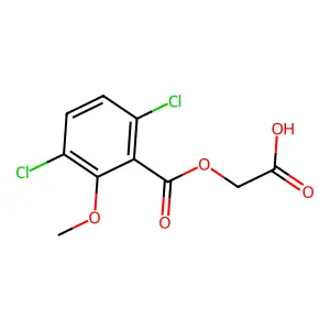 {[(3,6-Dichloro-2-methoxyphenyl)carbonyl]oxy}acetic acid structure
