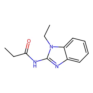 N-(1-ethylbenzimidazol-2-yl)propanamide structure