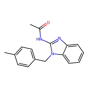 N-[1-[(4-methylphenyl)methyl]benzimidazol-2-yl]acetamide structure