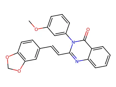 2-[(E)-2-(1,3-benzodioxol-5-yl)ethenyl]-3-(3-methoxyphenyl)quinazolin-4-one structure