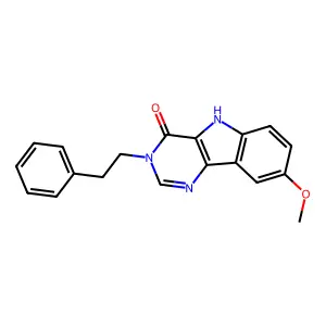 8-Methoxy-3-phenethyl-3,5-dihydro-pyrimido[5,4-b]indol-4-one structure