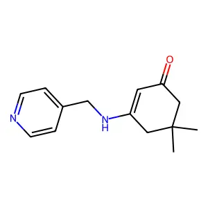 5,5-Dimethyl-3-(pyridin-4-ylmethylamino)cyclohex-2-en-1-one structure