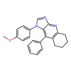 1-(4-methoxyphenyl)-9-phenyl-5,6,7,8-tetrahydro-1H-imidazo[4,5-b]quinoline structure