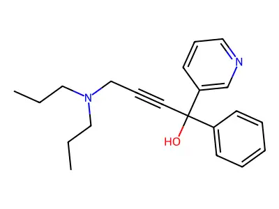 4-(Dipropylamino)-1-phenyl-1-pyridin-3-ylbut-2-yn-1-ol structure