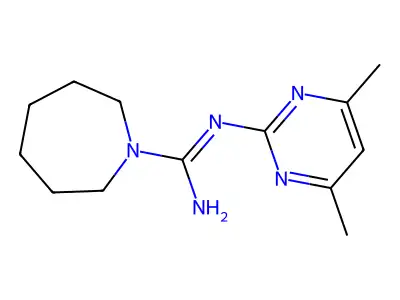 N'-(4,6-dimethylpyrimidin-2-yl)azepane-1-carboximidamide structure