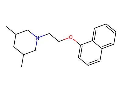 3,5-Dimethyl-1-(2-naphthalen-1-yloxyethyl)piperidine structure