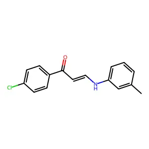 (E)-1-(4-chlorophenyl)-3-(3-methylanilino)prop-2-en-1-one structure