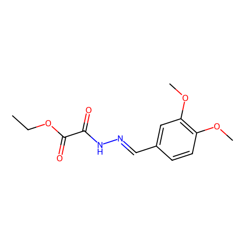 ethyl [(2E)-2-(3,4-dimethoxybenzylidene)hydrazinyl](oxo)acetate structure