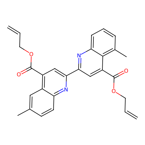Diallyl 5,6'-dimethyl-[2,2'-biquinoline]-4,4'-dicarboxylate structure