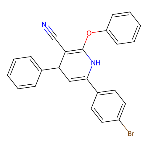 6-(4-Bromophenyl)-2-phenoxy-4-phenyl-1,4-dihydropyridine-3-carbonitrile structure
