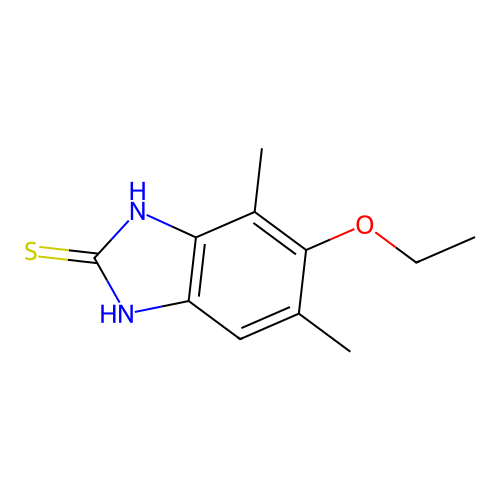 5-ethoxy-4,6-dimethyl-1H-benzimidazole-2-thiol structure