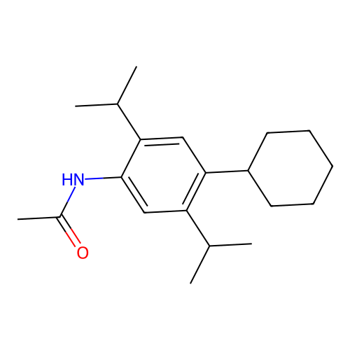 N-[4-cyclohexyl-2,5-di(propan-2-yl)phenyl]acetamide structure