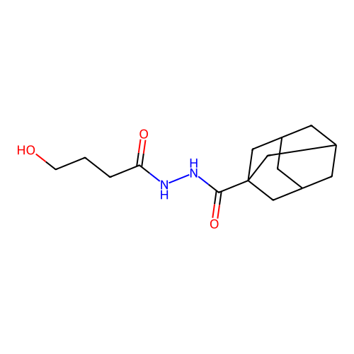 Adamantane-1-carboxylic acid N'-(4-hydroxy-butyryl)-hydrazide structure