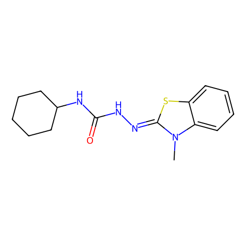 (Z)-N-cyclohexyl-2-(3-methylbenzo[d]thiazol-2(3H)-ylidene)hydrazinecarboxamide structure