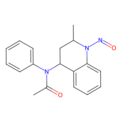 N-(2-methyl-1-nitroso-1,2,3,4-tetrahydroquinolin-4-yl)-N-phenylacetamide structure