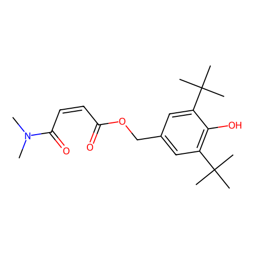3-Dimethylcarbamoyl-acrylic acid 3,5-di-tert-butyl-4-hydroxy-benzyl ester structure