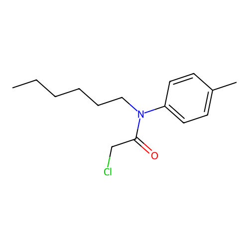 2-chloro-N-hexyl-N-(4-methylphenyl)acetamide structure